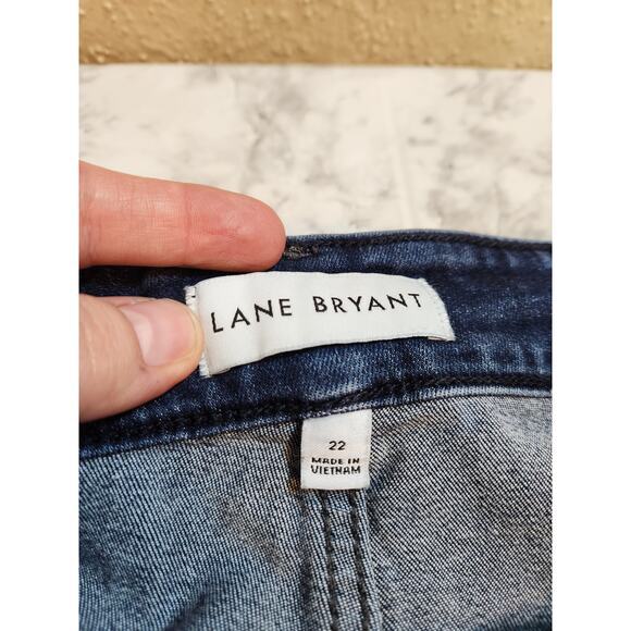 Lane Bryant Women's Blue Stretch Curve Fit High Rise Straight Leg Jeans Size 22‎ - Picture 3 of 7